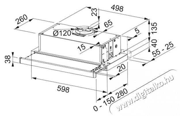 Franke FTB 60 WH V2 teleszk&oacute;pos be&eacute;p&iacute;thető p&aacute;raelsz&iacute;v&oacute;, teljes&iacute;tm&eacute;ny 310 mc/h, LED vil&aacute;g&iacute;t&aacute;s, 60 cm, feh&eacute;r Konyhai term&eacute;kek - P&aacute;raelsz&iacute;v&oacute; - Be&eacute;p&iacute;thető / kih&uacute;zhat&oacute; - 534288