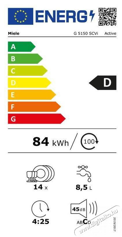 Miele G 5150 Vi Konyhai term&eacute;kek - Mosogat&oacute;g&eacute;p - Norm&aacute;l (60cm) be&eacute;p&iacute;thető mosogat&oacute;g&eacute;p - 515653