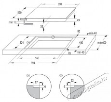 Gorenje GI6442BSCE Konyhai termékek - Sütő-főzőlap, tűzhely (beépíthető) - Indukciós főzőlap (beépíthető) - 515472