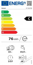 Hoover HF 6C4F0B Konyhai termékek - Mosogatógép - Normál (60cm) beépíthető mosogatógép - 515560