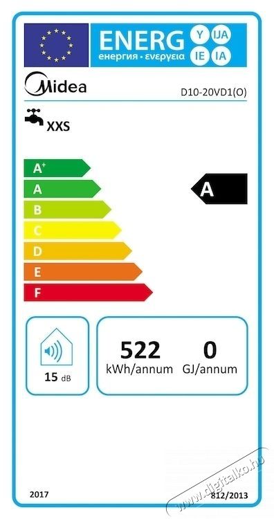 Midea Kitchen D10-20VD1 Konyhai villanybojler, 10l, 2000W, Hőm&eacute;rs&eacute;kletjelző, Zom&aacute;ncozott tart&aacute;ly, A energiaoszt&aacute;ly, Feh&eacute;r H&aacute;ztart&aacute;s / Otthon / K&uuml;lt&eacute;r - V&iacute;zmeleg&iacute;tő / bojler / t&aacute;rol&oacute; - Bojler / melegv&iacute;z t&aacute;rol&oacute; - 534375
