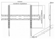 A+ KL46F falra szerelhető TV &aacute;llv&aacute;ny, r&ouml;gz&iacute;tett, 37 - 70 Tv kieg&eacute;sz&iacute;tők - Fali tart&oacute; / konzol - Fali tv tart&oacute; - 534047