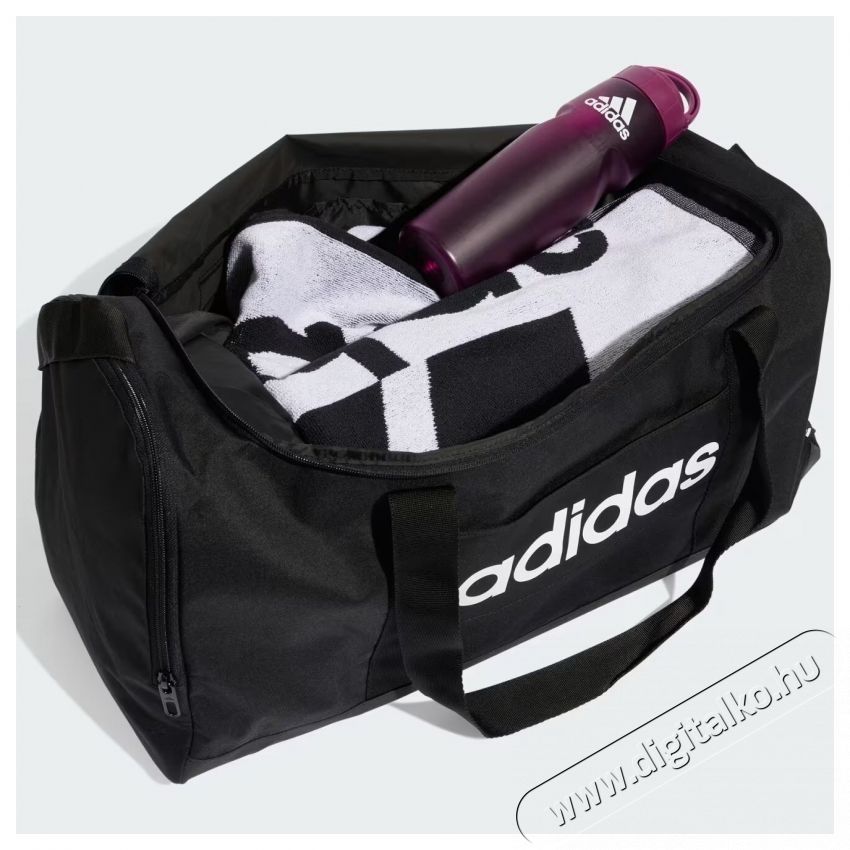 Adidas Linear Duffle k&ouml;zepes m&eacute;retű fitneszt&aacute;ska, fekete H&aacute;ztart&aacute;s / Otthon / K&uuml;lt&eacute;r - J&aacute;t&eacute;k / Sport - Kieg&eacute;sz&iacute;tő - 534057