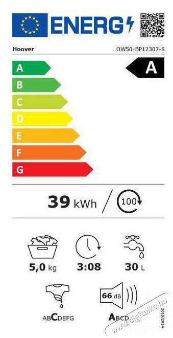 Hoover OW50-BP12307-S H&aacute;ztart&aacute;s / Otthon / K&uuml;lt&eacute;r - Mos&oacute;g&eacute;p / sz&aacute;r&iacute;t&oacute;g&eacute;p - El&ouml;lt&ouml;ltős keskeny (45cm-ig) mos&oacute;g&eacute;p - 515541