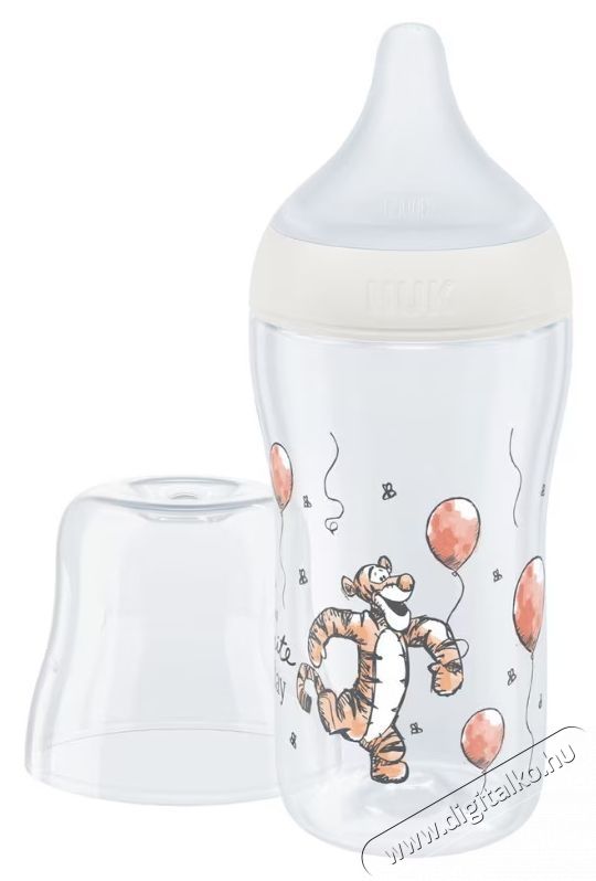 Nuk Perfect Match cumis&uuml;veg, puha szilikon M cumival, 260 ml, 3 h&oacute;napos kort&oacute;l, BPA-mentes, kolik&aacute;s, hőm&eacute;rs&eacute;klet-szab&aacute;lyoz&oacute;val, tigrises modell &ndash; Micimack&oacute; Sz&eacute;ps&eacute;g&aacute;pol&aacute;s / Eg&eacute;szs&eacute;g - Baba mama term&eacute;k - Cumis&uuml;veg / cumi / etet&eacute;s kieg&eacute;sz&iacute;tő - 534585