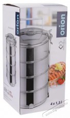 Orion Rozsdamentes acél ételhordó + fedő 4 x 1,3 l Konyhai termékek - Edény - Ételtároló - 515716