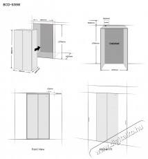 Hisense RS3P538NAIE Konyhai term&eacute;kek - Hűtő, fagyaszt&oacute; (szabadon&aacute;ll&oacute;) - Amerikai t&iacute;pus&uacute; Side By Side hűtő - 515533