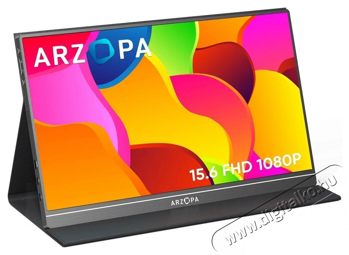 Arzopa S1 Table ISP LED hordozhat&oacute; monitor, 15.6 , Full HD (1920x1080), 60Hz, Mini HDM, USB-C, 2x1W hangsz&oacute;r&oacute;, Tok, Konzol kompatibilis, Fekete Iroda &eacute;s sz&aacute;m&iacute;t&aacute;stechnika - Monitor - Monitor - 534250