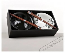 Made In Japan Silver Sakura Tálkészlet pálcikákkal, 400 ml, 2 db Konyhai termékek - Edény - Edény készlet - 515592