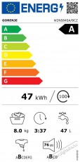 Gorenje W2NS84SA/BCZ Háztartás / Otthon / Kültér - Mosógép / szárítógép - Elöltöltős normál (60cm-ig) mosógép - 515438