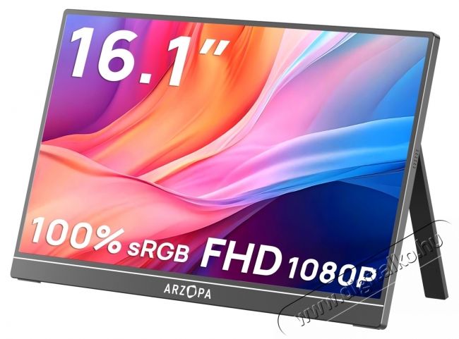 Arzopa Z1C LED hordozhat&oacute; monitor, 16.1 , FHD (1920x1080p), IPS, Sz&uuml;rke Iroda &eacute;s sz&aacute;m&iacute;t&aacute;stechnika - Monitor - Monitor - 534251