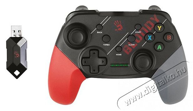 A4-Tech A4TJOY47405 Bloody GPW 50 PC/PS3 vezet&eacute;k n&eacute;lk&uuml;li fekete-piros kontroller Iroda &eacute;s sz&aacute;m&iacute;t&aacute;stechnika - J&aacute;t&eacute;k konzol - Kontroller - 514791