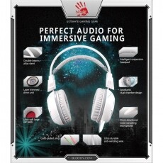 A4-Tech Bloody G300 sztereó USB Gamer headset - fehér Audio-Video / Hifi / Multimédia - Fül és Fejhallgatók - Fejhallgató mikrofonnal / headset - 338169