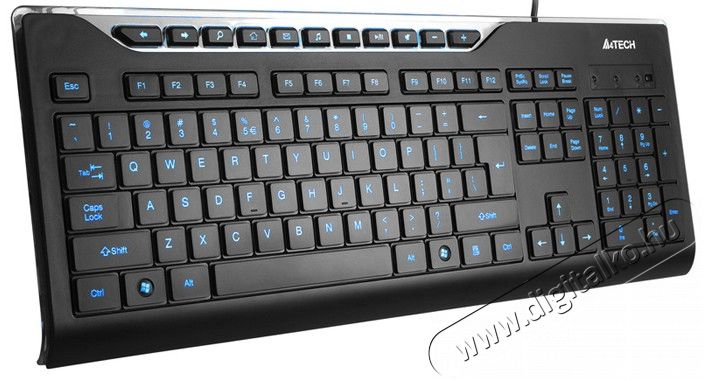 A4-Tech X-Slim KD-800L USB kék ledes billentyűzet HU Iroda és számítástechnika - Billentyűzet / billentyűzet szett - Vezetékes - 323805