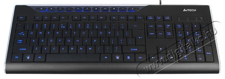 A4-Tech X-Slim KD-800L USB kék ledes billentyűzet HU Iroda és számítástechnika - Billentyűzet / billentyűzet szett - Vezetékes - 323805