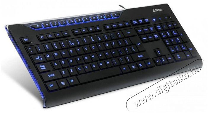 A4-Tech X-Slim KD-800L USB kék ledes billentyűzet HU Iroda és számítástechnika - Billentyűzet / billentyűzet szett - Vezetékes - 323805