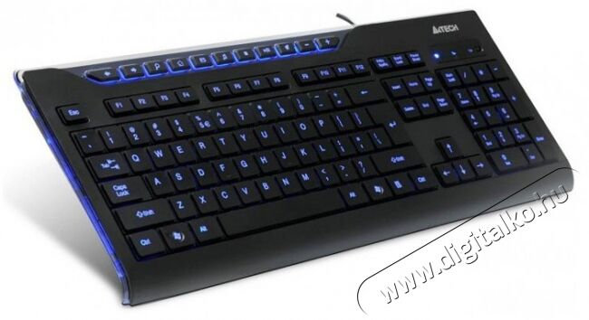 A4-Tech X-Slim KD-800L USB kék ledes billentyűzet HU Iroda és számítástechnika - Billentyűzet / billentyűzet szett - Vezetékes - 323805