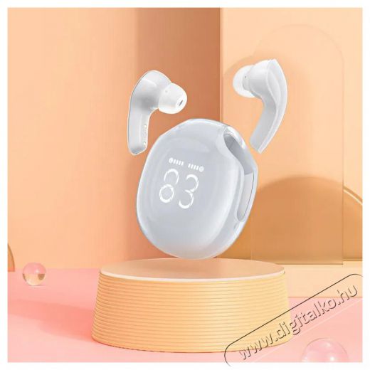 Acefast  T9 White Audio-Video / Hifi / Multimédia - Fül és Fejhallgatók - Fülhallgató mikrofonnal / headset - 518492