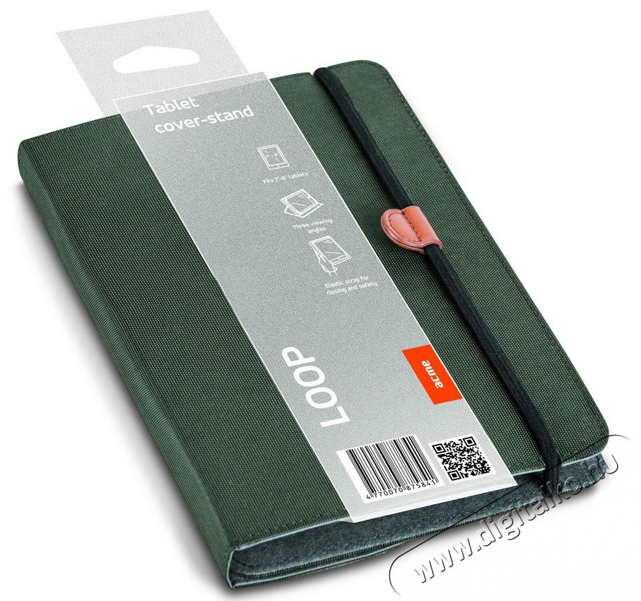 Acme 8T43GR Loop 7-8 tablet tok és állvány - szürke Mobil / Kommunikáció / Smart - Tablet / E-book kiegészítő, tok - Tablet tok - 323778