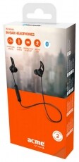 Acme BH101 Bluetooth fekete sztereó fülhallgató Audio-Video / Hifi / Multimédia - Fül és Fejhallgatók - Fülhallgató mikrofonnal / headset - 331042