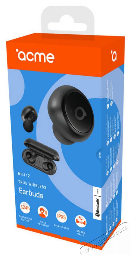 Acme BH412 True Wireless Bluetooth fülhallgató/headset fekete Audio-Video / Hifi / Multimédia - Fül és Fejhallgatók - Fülhallgató mikrofonnal / headset - 367371