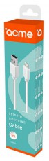 Acme CB1031W 1m lightning kábel - fehér Mobil / Kommunikáció / Smart - Mobiltelefon kiegészítő / tok - Kábel / átalakító - 367351