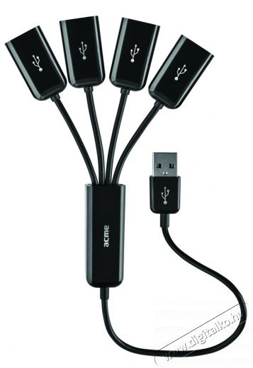 Acme HB410 USB2.0 HUB 4 portos Iroda és számítástechnika - Notebook kiegészítő - USB hub / elosztó - 323762