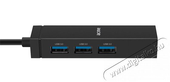 Acme HB540 Type-C 4 portos USB 3.0 hub ethernet porttal Iroda és számítástechnika - Notebook kiegészítő - USB hub / elosztó - 323904