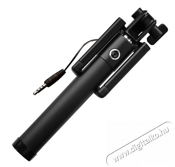 Acme MH09 univerzális 3,5mm Jack kábeles szelfibot - fekete  Mobil / Kommunikáció / Smart - Mobiltelefon kiegészítő / tok - Tartó / rögzítő / állvány - 367344