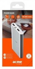 Acme PB15S Powerbank 10000mAh - ezüst Mobil / Kommunikáció / Smart - Powerbank / Külső akkumulátor és töltő - 335839