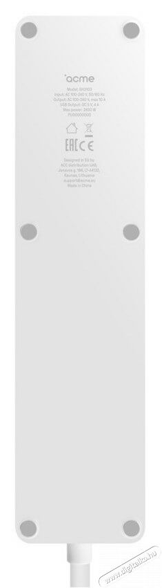 Acme SH3103 Smart Wifi 3m 4db USB 3-as elosztó Háztartás / Otthon / Kültér - Világítás / elektromosság - Hálózati elosztó / hosszabbító / adapter - 367348