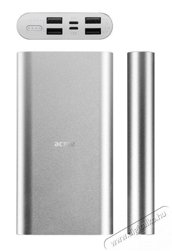 Acme PB16S 4x USB 15000mAh ezüst power bank Mobil / Kommunikáció / Smart - Powerbank / Külső akkumulátor és töltő - 335840