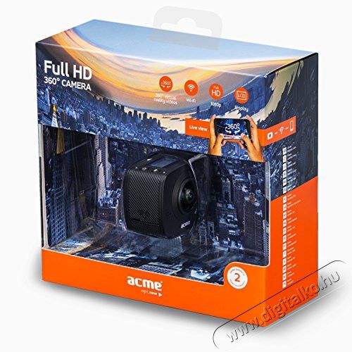 Acme VR30 Full HD 360 fokos sport és akció kamera Fényképezőgép / kamera - Sport kamera - 1080p Full HD felbontású - 323894