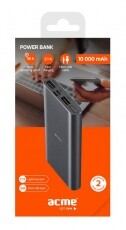 Acme PB15G 10000mAh asztroszürke power bank Mobil / Kommunikáció / Smart - Powerbank / Külső akkumulátor és töltő - 335837