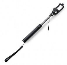 Acme MH09 univerzális 3,5mm Jack kábeles szelfibot - fekete  Mobil / Kommunikáció / Smart - Mobiltelefon kiegészítő / tok - Tartó / rögzítő / állvány - 367344
