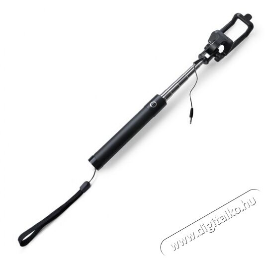 Acme MH09 univerzális 3,5mm Jack kábeles szelfibot - fekete  Mobil / Kommunikáció / Smart - Mobiltelefon kiegészítő / tok - Tartó / rögzítő / állvány - 367344