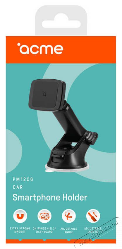 Acme PM1206 mágneses autós tartó Mobil / Kommunikáció / Smart - Mobiltelefon kiegészítő / tok - Tartó / rögzítő / állvány - 367358