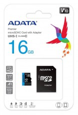 Adata 16GB Premier Class 10 UHS-I micro SD (AUSDH16GUICL10A1-RA1) memória kártya Memória kártya / Pendrive - MicroSD / MicroSDHC kártya - 342176