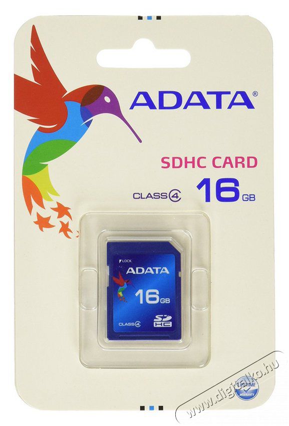 Adata 16GB SD (SDHC Class 4) (ASDH16GCL4-R) memória kártya Memória kártya / Pendrive - SD / SDHC / SDXC kártya - 323696