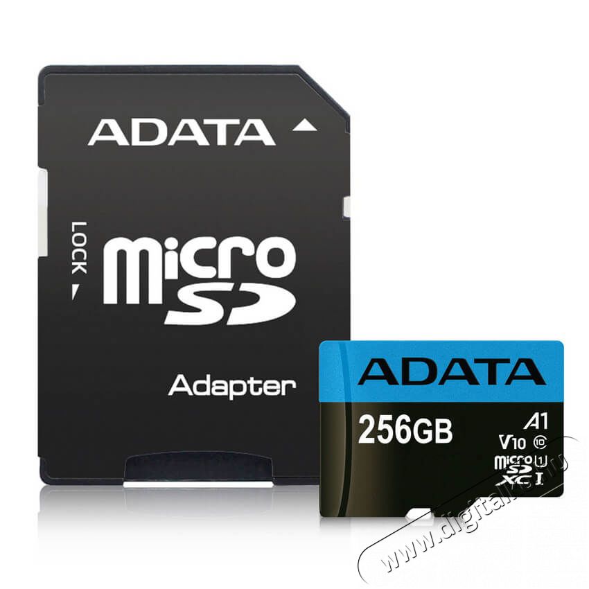 Adata 256GB Premier Class 10 UHS-I micro SD (AUSDX256GUICL10A1-RA1) memória kártya Memória kártya / Pendrive - MicroSD / MicroSDHC kártya - 342183