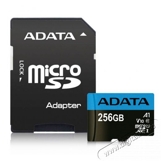 Adata 256GB Premier Class 10 UHS-I micro SD (AUSDX256GUICL10A1-RA1) memória kártya Memória kártya / Pendrive - MicroSD / MicroSDHC kártya - 342183