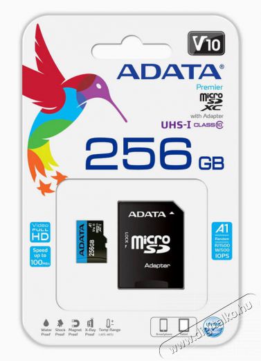 Adata 256GB Premier Class 10 UHS-I micro SD (AUSDX256GUICL10A1-RA1) memória kártya Memória kártya / Pendrive - MicroSD / MicroSDHC kártya - 342183