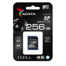 Adata 256GB Premier Pro Class 10 UHS-I U3 SD (ASDX256GUI3V30S-R) memória kártya Memória kártya / Pendrive - SD / SDHC / SDXC kártya - 342187