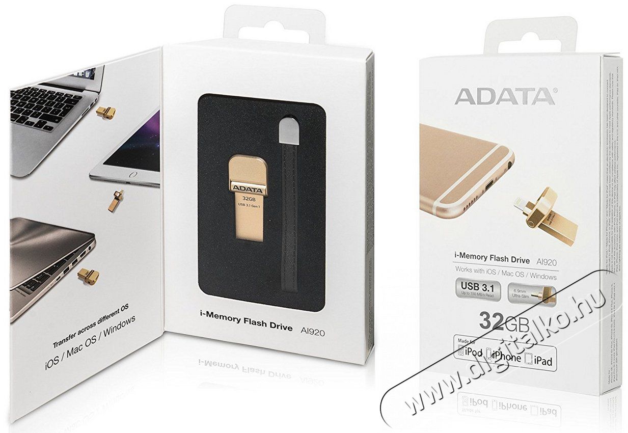 Adata 32GB Lightning / USB3.1 (AAI920-32G-CGD) pendrive - arany Egyéb - Nem forgalmazzuk ! - 323832
