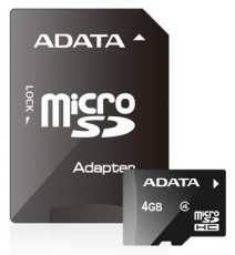 Adata 4GB SD micro (SDHC Class 4) (AUSDH4GCL4-R) memória kártya Memória kártya / Pendrive - MicroSD / MicroSDHC kártya - 323700