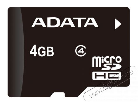 Adata 4GB SD micro (SDHC Class 4) (AUSDH4GCL4-R) memória kártya Memória kártya / Pendrive - MicroSD / MicroSDHC kártya - 323700
