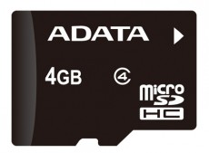 Adata 4GB SD micro (SDHC Class 4) (AUSDH4GCL4-R) memória kártya Memória kártya / Pendrive - MicroSD / MicroSDHC kártya - 323700