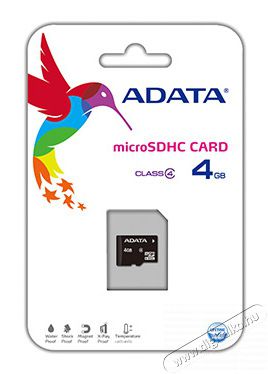 Adata 4GB SD micro (SDHC Class 4) (AUSDH4GCL4-R) memória kártya Memória kártya / Pendrive - MicroSD / MicroSDHC kártya - 323700