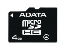 Adata 4GB SD micro (SDHC Class 4) (AUSDH4GCL4-RA1) memória kártya adapterrel Memória kártya / Pendrive - MicroSD / MicroSDHC kártya - 323701