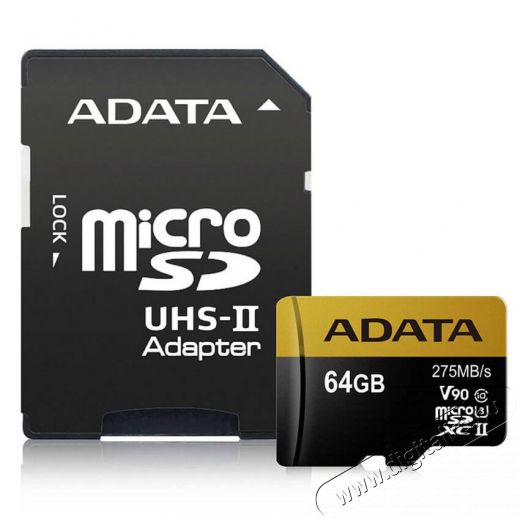 Adata 64GB SD micro Premier ONE (SDXC Class 10 UHS-II U3) (AUSDX64GUII3CL10-CA1) memória kártya Újdonságok - Új termékek - 342198
